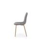 Scaun tapitat Athena, amplasare in living, stil scandinav, 44x56x87x48 cm, stofa gri