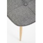 Scaun tapitat Athena, amplasare in living, stil scandinav, 44x56x87x48 cm, stofa gri