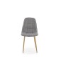 Scaun tapitat Athena, amplasare in living, stil scandinav, 44x56x87x48 cm, stofa gri