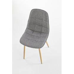 Scaun tapitat living/sufragerie Halmar K316, cadru lemn,  stil clasic, 44x56x87x48cm, stofa, gri