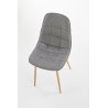 Scaun tapitat living/sufragerie Halmar K316, cadru lemn,  stil clasic, 44x56x87x48cm, stofa, gri