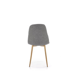 Scaun tapitat living/sufragerie Halmar K316, cadru lemn,  stil clasic, 44x56x87x48cm, stofa, gri