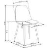 Scaun tapitat living/sufragerie Halmar K316, cadru lemn,  stil clasic, 44x56x87x48cm, stofa, gri