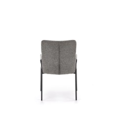 Scaun living/sufragerie Halmar K327, cadru metal,  stil modern, 57x61x84x47cm, textil, gri