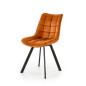 Scaun tapitat Vivian, tapiterie catifea, cadru metalic, stil modern, inaltime 84 cm Scaun tapitat Vivian, tapiterie catifea, cadru metalic, stil modern, inaltime 84 cm