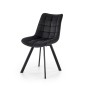 Scaun living Vivian, tapiterie catifea neagra, cadru metalic, stil modern, 46x61x84x48 cm Scaun living Vivian, tapiterie catifea neagra, cadru metalic, stil modern, 46x61x84x48 cm