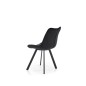Scaun living Vivian, tapiterie catifea neagra, cadru metalic, stil modern, 46x61x84x48 cm Scaun living Vivian, tapiterie catifea neagra, cadru metalic, stil modern, 46x61x84x48 cm