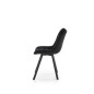 Scaun living Vivian, tapiterie catifea neagra, cadru metalic, stil modern, 46x61x84x48 cm Scaun living Vivian, tapiterie catifea neagra, cadru metalic, stil modern, 46x61x84x48 cm