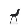 Scaun tapitat living/sufragerie Halmar K332, cadru metal, stil modern, 46x61x84x48cm, catifea, negru
