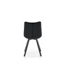 Scaun tapitat living/sufragerie Halmar K332, cadru metal, stil modern, 46x61x84x48cm, catifea, negru