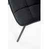 Scaun tapitat living/sufragerie Halmar K332, cadru metal, stil modern, 46x61x84x48cm, catifea, negru