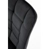 Scaun tapitat living/sufragerie Halmar K332, cadru metal, stil modern, 46x61x84x48cm, catifea, negru