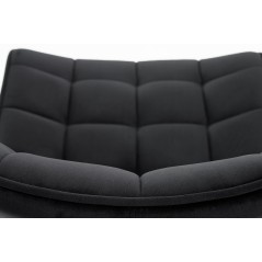 Scaun tapitat living/sufragerie Halmar K332, cadru metal,  stil modern, 46x61x84x48cm, catifea, negru