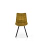 Scaun modern Vivian, amplasare living, baza metalica, tapiterie eleganta din catifea, 46x61x84x48 cm