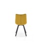 Scaun modern Vivian, amplasare living, baza metalica, tapiterie eleganta din catifea, 46x61x84x48 cm