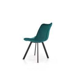 Scaun tapitat living/sufragerie Halmar K332, cadru metal,  stil modern, 46x61x84x48cm, catifea, turcoaz