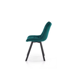 Scaun tapitat living/sufragerie Halmar K332, cadru metal,  stil modern, 46x61x84x48cm, catifea, turcoaz