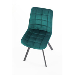Scaun tapitat living/sufragerie Halmar K332, cadru metal,  stil modern, 46x61x84x48cm, catifea, turcoaz