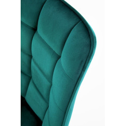 Scaun tapitat living/sufragerie Halmar K332, cadru metal,  stil modern, 46x61x84x48cm, catifea, turcoaz