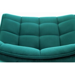Scaun tapitat living/sufragerie Halmar K332, cadru metal,  stil modern, 46x61x84x48cm, catifea, turcoaz