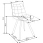 Scaun elegant Vivian, tapiterie catifea, pentru living, 46x61x84x48 cm, cadru metal