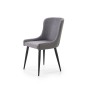 Scaun elegant pentru living, tapiterie stofa si piele ecologica, cadru metal, 49x62x87x48 cm, gri Scaun elegant pentru living, tapiterie stofa si piele ecologica, cadru metal, 49x62x87x48 cm, gri