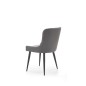 Scaun elegant pentru living, tapiterie stofa si piele ecologica, cadru metal, 49x62x87x48 cm, gri Scaun elegant pentru living, tapiterie stofa si piele ecologica, cadru metal, 49x62x87x48 cm, gri