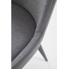 Scaun living/sufragerie Halmar K333, cadru metal, stil clasic, 49x62x87x48cm, textil/piele, gri