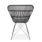 Scaun Tokyo, ratan negru, structura metalica, stil scandinav, inaltime 90 cm Scaun Tokyo, ratan negru, structura metalica, stil scandinav, inaltime 90 cm