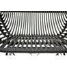 Scaun living/sufragerie Halmar K335, cadru metal, stil scandinav, 61x63x90x45cm, ratan, negru