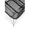 Scaun living/sufragerie Halmar K335, cadru metal, stil scandinav, 61x63x90x45cm, ratan, negru