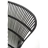 Scaun living/sufragerie Halmar K335, cadru metal, stil scandinav, 61x63x90x45cm, ratan, negru