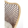 Scaun living/sufragerie Halmar K336, cadru metal,  stil scandinav, 64x64x89x48cm, ratan, maro