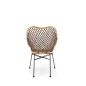 Scaun Ava, stil scandinav din ratan, cadru metalic, 64x89x48 cm, maro