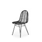 Scaun Francis, design scandinav, ratan negru, amplasare in living/sufragerie, structura metalica, 44x55x90x46 cm Scaun Francis, design scandinav, ratan negru, amplasare in living/sufragerie, structura metalica, 44x55x90x46 cm