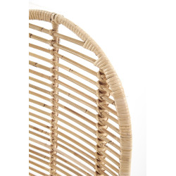 Scaun living/sufragerie Halmar K337, cadru metal,  stil scandinav, 44x55x90x46cm, ratan, crem