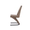 Scaun living/sufragerie Halmar K338, cadru metal, stil modern, 46x61x98x49cm, piele, maro