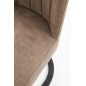 Scaun modern pentru interior, cadru metal negru, tapitat cu piele ecologica maro, 46x61x98x49 cm Scaun modern pentru interior, cadru metal negru, tapitat cu piele ecologica maro, 46x61x98x49 cm