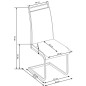 Scaun cu cadru metalic pentru living, stil modern, tapiterie stofa gri, 42x59x99x46 cm Scaun cu cadru metalic pentru living, stil modern, tapiterie stofa gri, 42x59x99x46 cm