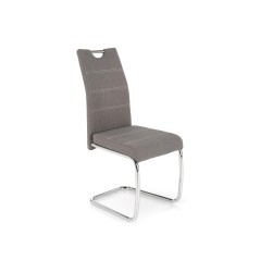 Scaun living/sufragerie Halmar K349, cadru metal,  stil modern, 42x60x97x47cm, textil, gri