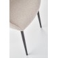 Scaun tapitat Maeve, design modern, cadru metalic, 53x50x80x48 cm, textil, bej
