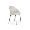 Scaun living/sufragerie Halmar K357, cadru metal, stil modern, 53x50x80x48cm, textil, gri