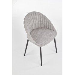 Scaun living/sufragerie Halmar K357, cadru metal,  stil modern, 53x50x80x48cm, textil, gri