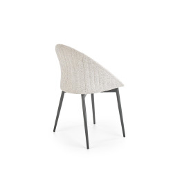 Scaun living/sufragerie Halmar K357, cadru metal,  stil modern, 53x50x80x48cm, textil, gri