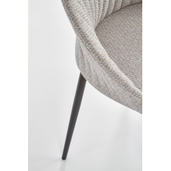 Scaun living/sufragerie Halmar K357, cadru metal,  stil modern, 53x50x80x48cm, textil, gri