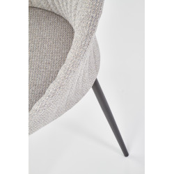 Scaun living/sufragerie Halmar K357, cadru metal,  stil modern, 53x50x80x48cm, textil, gri