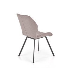 Scaun living/sufragerie Halmar K360, cadru metal, spatar matlasat, stil modern, 51x64x90x48cm, textil, gri