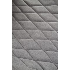 Scaun living/sufragerie Halmar K360, cadru metal, spatar matlasat, stil modern, 51x64x90x48cm, textil, gri