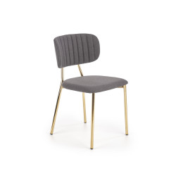 Scaun living/sufragerie Halmar K362, cadru metal,  stil modern, 49x51x81x48cm, textil, gri