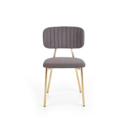 Scaun living/sufragerie Halmar K362, cadru metal,  stil modern, 49x51x81x48cm, textil, gri